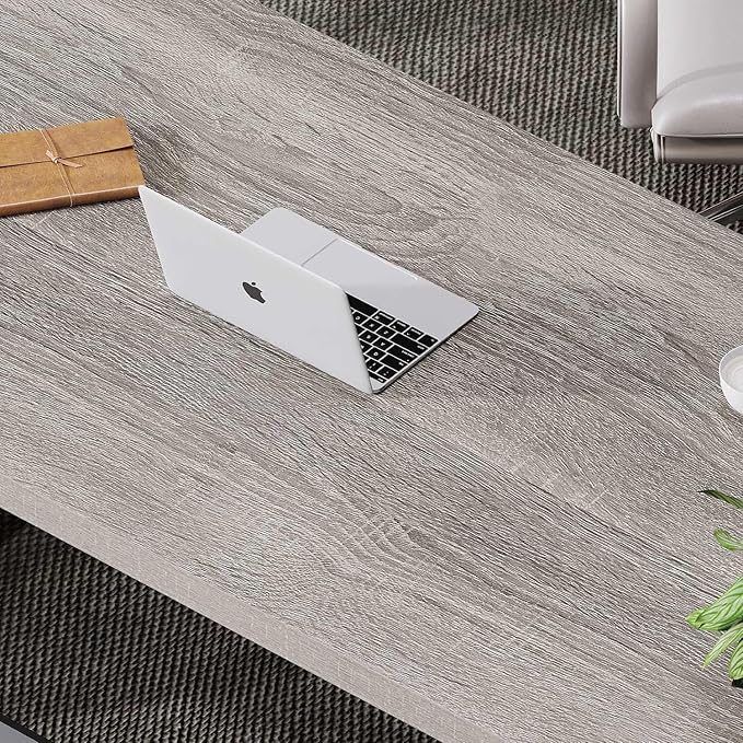LVB Grey Desk, Industrial Wood Home Office Computer Desk - Image 5