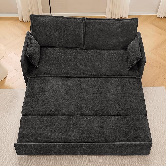 Furnimart 59.5" Queen Size Pull Out Sofa Bed, 3 in 1 Convertible Sleeper Bed by FurnimartFurniture