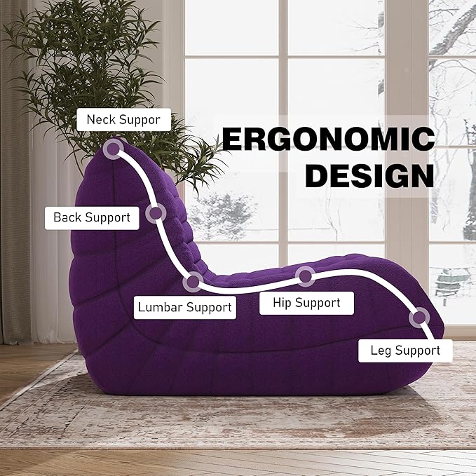 Bean Bag Chair, Fireside Chair Bean Bag Sofa Large Bean Bag Chair - Image 5