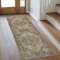 GENIMO 2'6''x14 Runner Rugs for Hallway, Machine Washable Non Slip Vintage Rugs by GENIMO