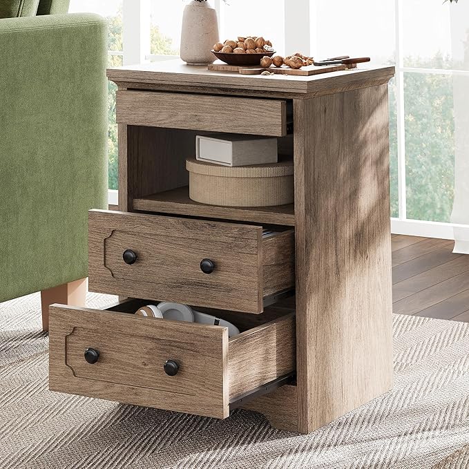 LIKIMIO Night Stand, Modern Bedside Table - Image 7