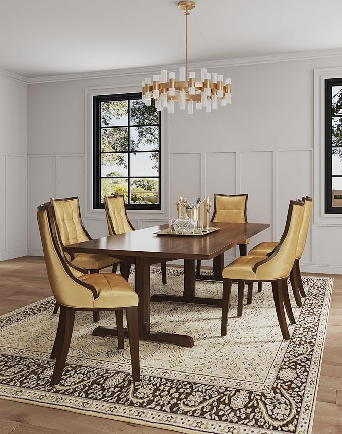 Manhattan Comfort Fifth Avenue Velvet Dining Chairs, Parsons Accent Furniture - Image 2