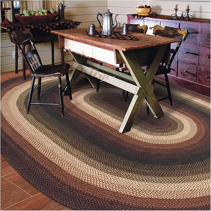 Homespice Prescott Jute Braided Oval Rugs 5x8' by Homespice