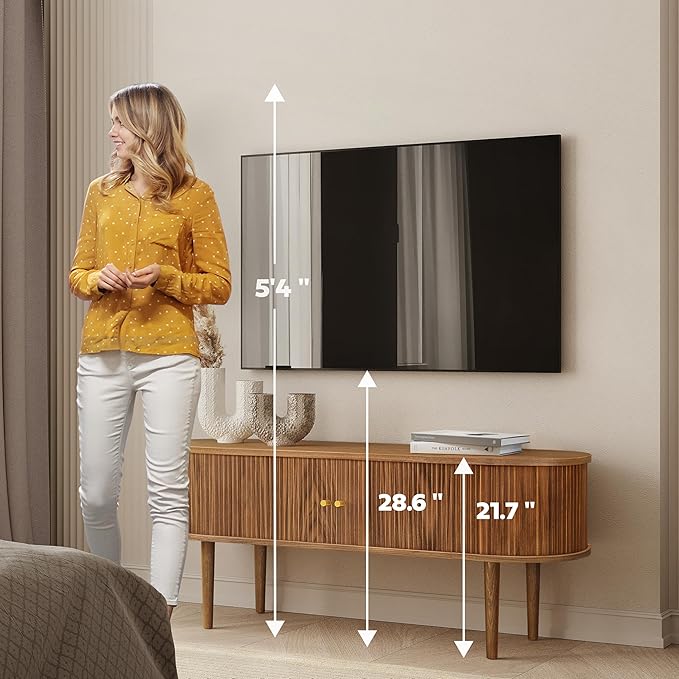 WERMO 55'' TV Stand with Storage and Shelves - Image 4