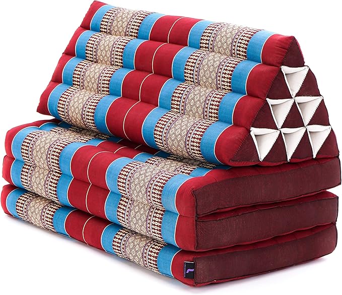 Leewadee 3-Fold Mat XXL with Triangle Cushion – Firm TV Pillow, Foldable - Image 3