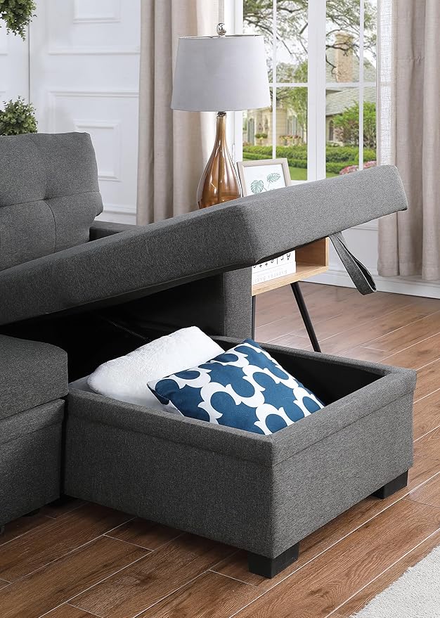 Devion Furniture Garisa 4-in-1 Convertible L Shaped Couch - Image 6