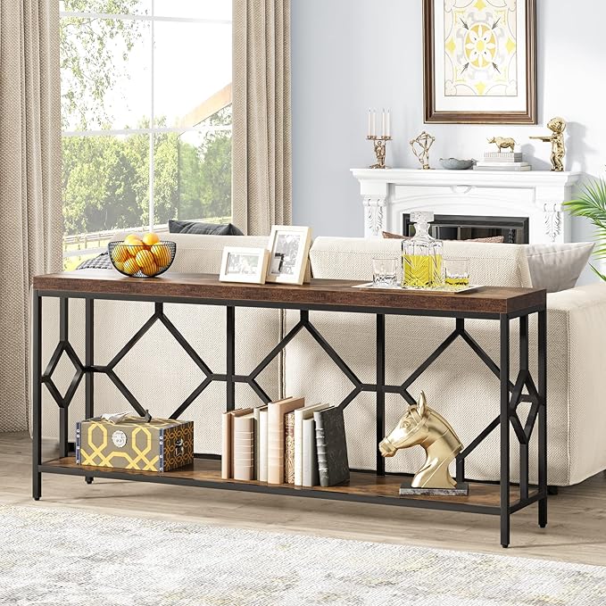 Tribesigns 71 Inch Extra Long Sofa Table, Narrow Long Sofa Console Tables by Tribesigns