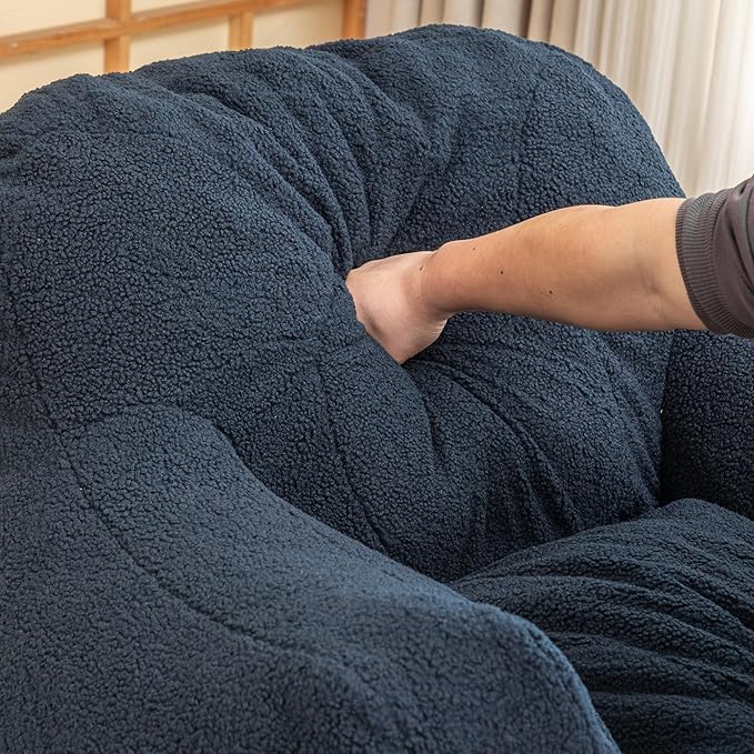 Furniliving Bean Bag Chair, Giant Bean Bag Chair Stuffed Floor Sofa - Image 8