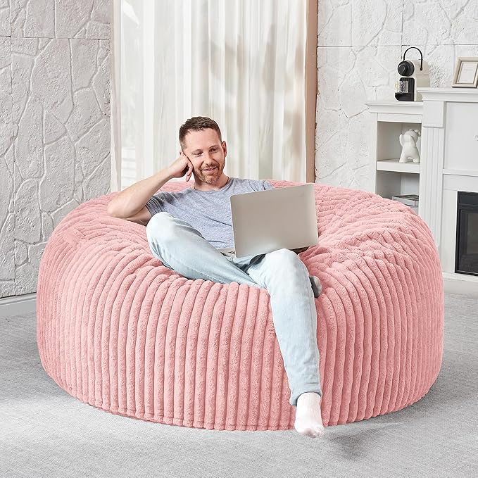 HABUTWAY 4FT Bean Bag Chair, Memory Foam Beanbag Chair - Image 5