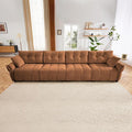 Modern Chenille Fabric 4-Seat Sofa w/ 2 Pillows, Premium Upholstery Living Room by FAVSH