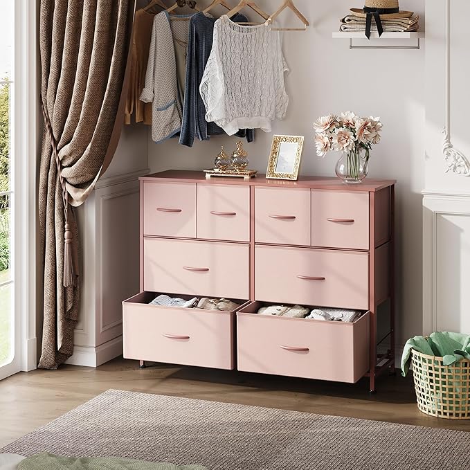 WLIVE 8 Drawer Dresser for Bedroom, Wide Fabric Dresser Storage Organizer - Image 8