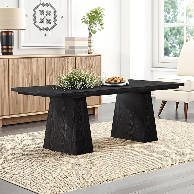 Round Dining Table for 4, Farmhouse Table for Dining Room, Living Room - Image 6