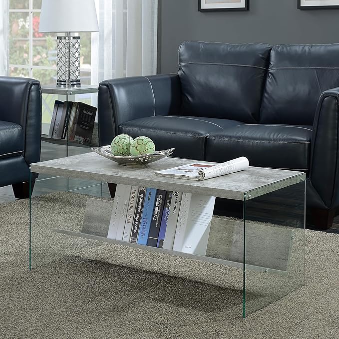 Convenience Concepts SoHo Modern Living Storage Shelf, Contemporary Coffee Table - Image 2