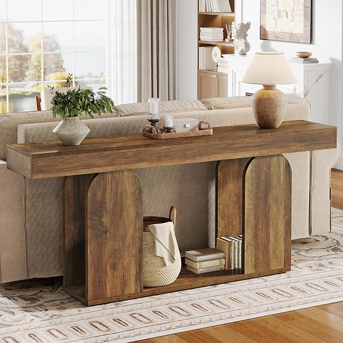 Tribesigns 70.9-Inch Extra Long Sofa Table, Farmhouse Console Tables - Image 8