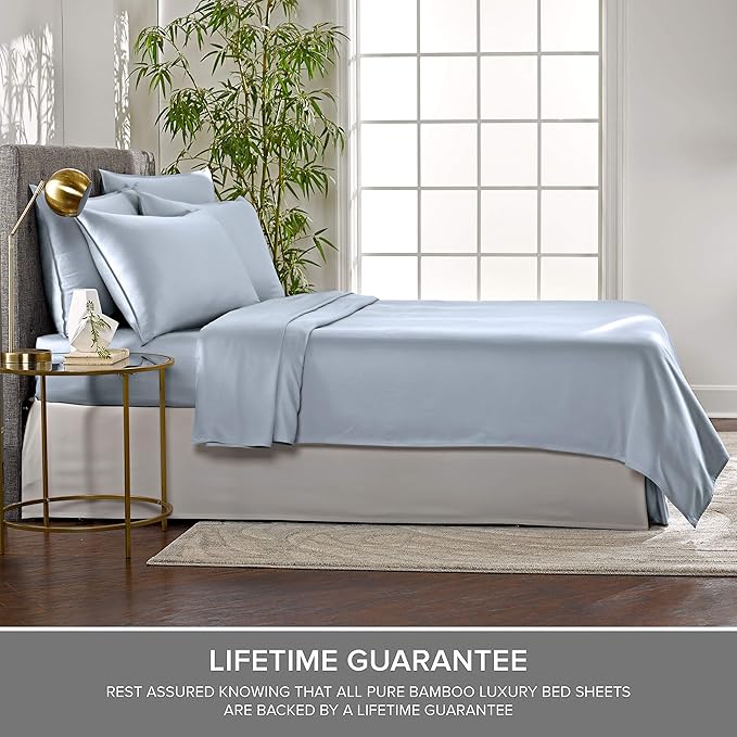 Split King Sheets by Pure Bamboo, Genuine 100% Organic Viscose Derived from - Image 4