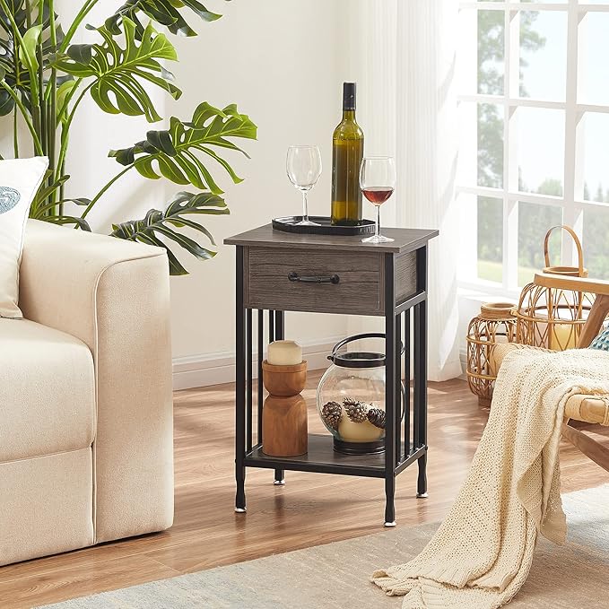 VECELO Nightstands, Industrial Side Table/End Tables - Image 5