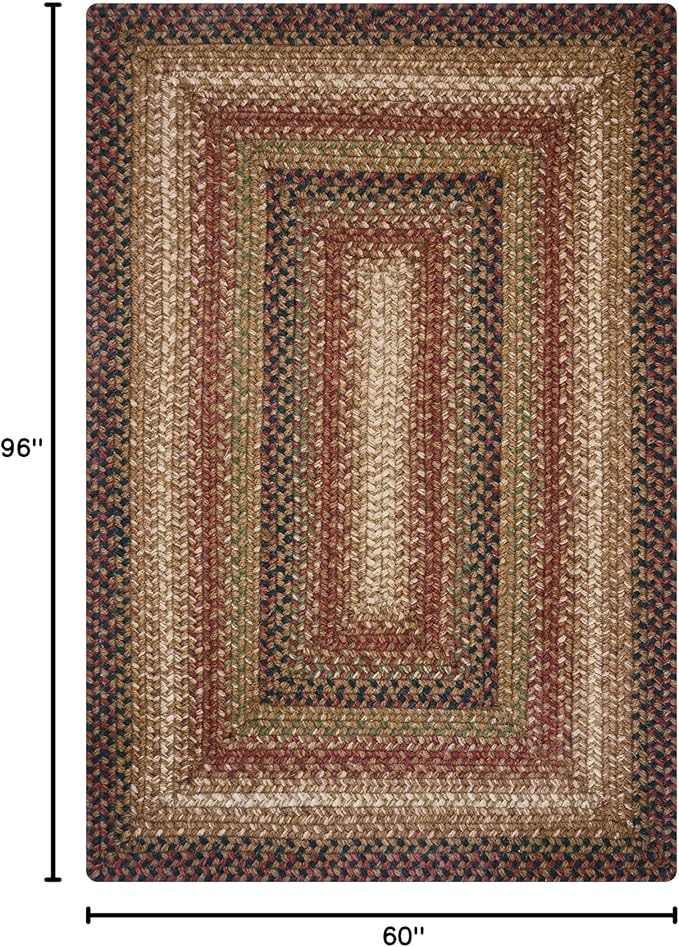 Homespice Gingerbread Brown Jute Braided Rug 5x8' - Image 2