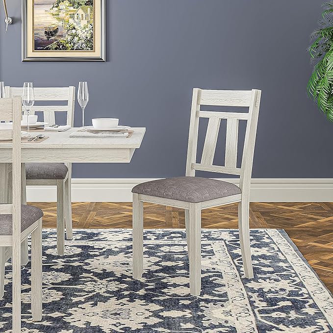 Wood Dining Table Set for 6, Modern Breakfast Dinette Kitchen Table - Image 6