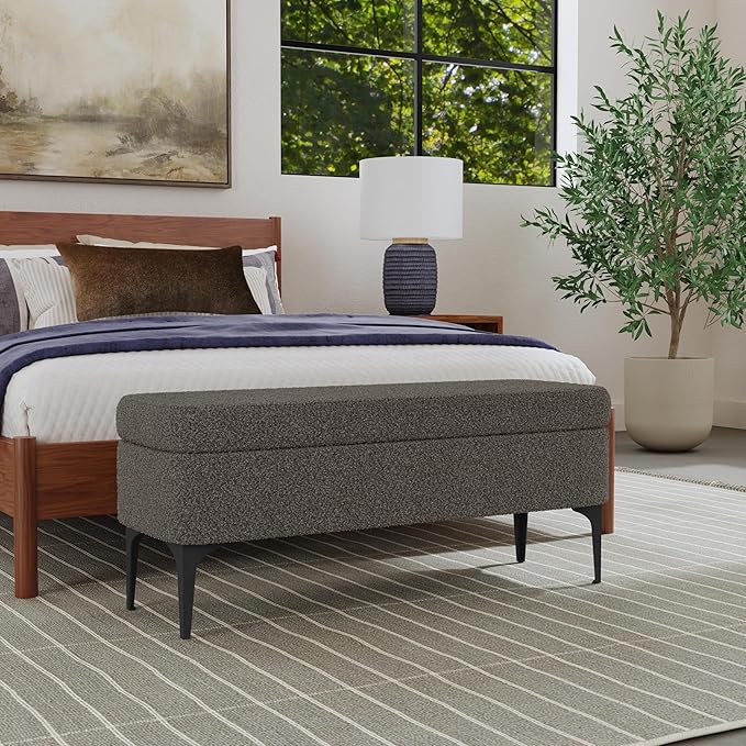 HomePop Upholstered Storage Bench - Image 2