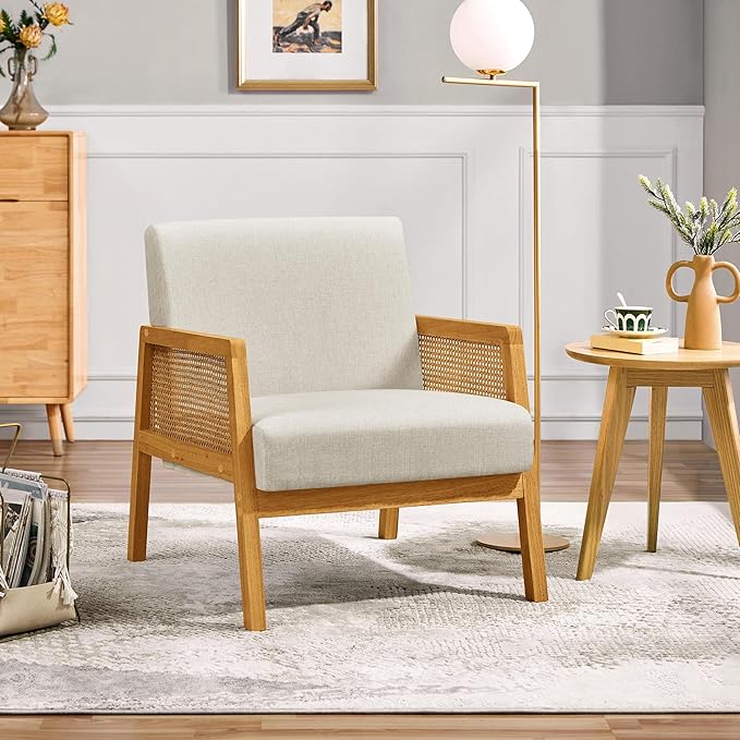 Yaheetech Beige Accent Chair, Armchair - Image 6