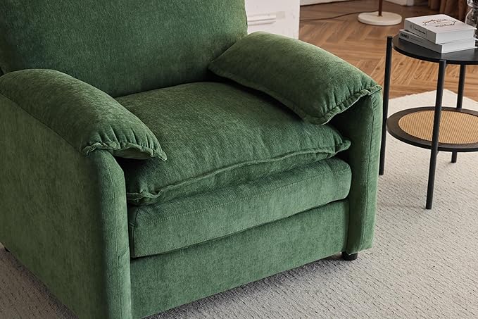 Ball & Cast 38" Oversized Chenille Lounge Chair, Reading Armchair - Image 7
