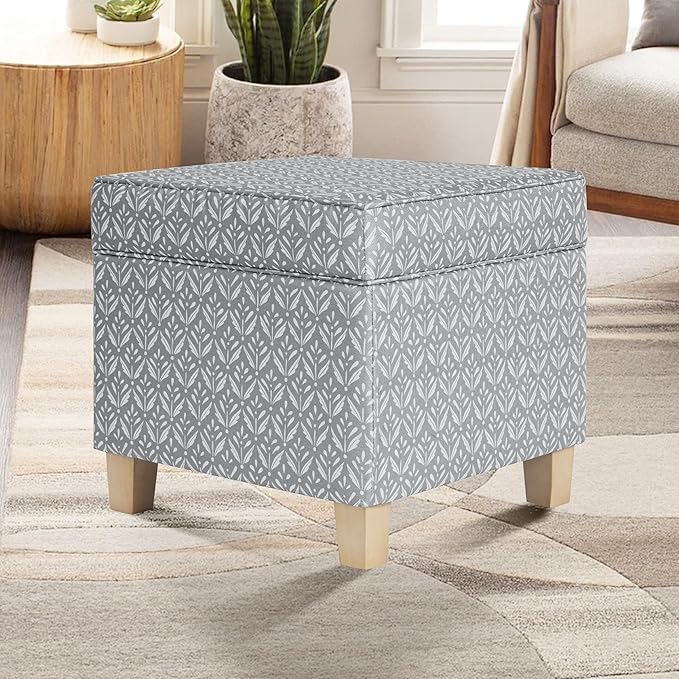 HomePop Home Decor | K7342-A873 | Classic Square Storage Ottoman - Image 2