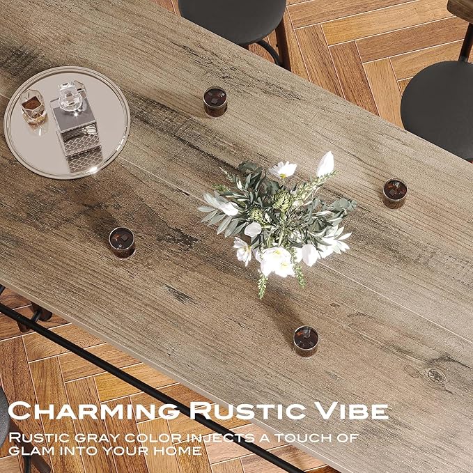 Tribesigns Bar Table, Industrial Counter Height Pub Table - Image 6