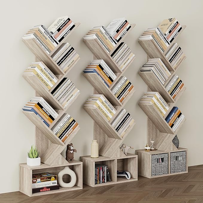 Vagusicc 6 Tier Tree Bookshelf, Small Bookcase - Image 2
