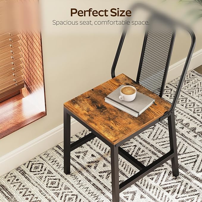 Dining Chairs Set of 2, Wooden Kitchen Chairs, Farmhouse Dining Chairs - Image 6