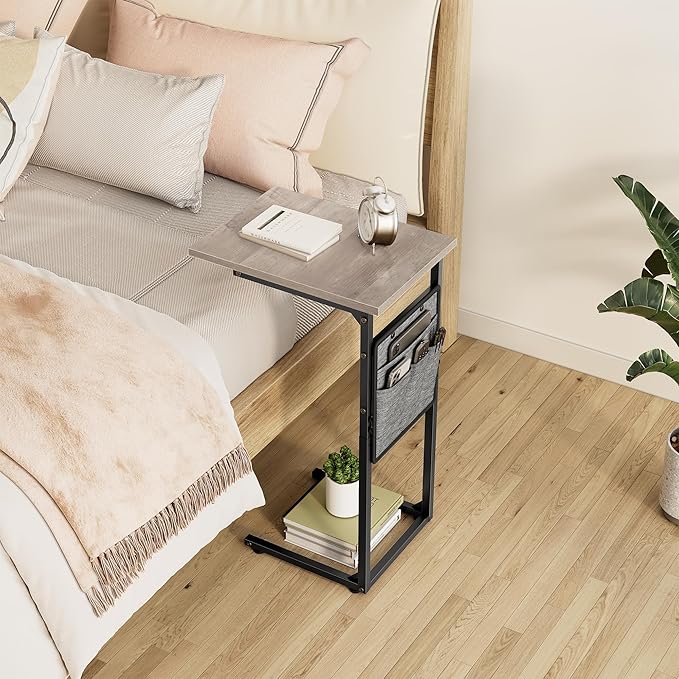 Vagusicc C Shaped End Table, Small Side Table - Image 9