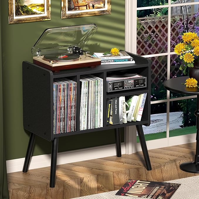Record Player Table, Mid-Century Record Player Stand - Image 3