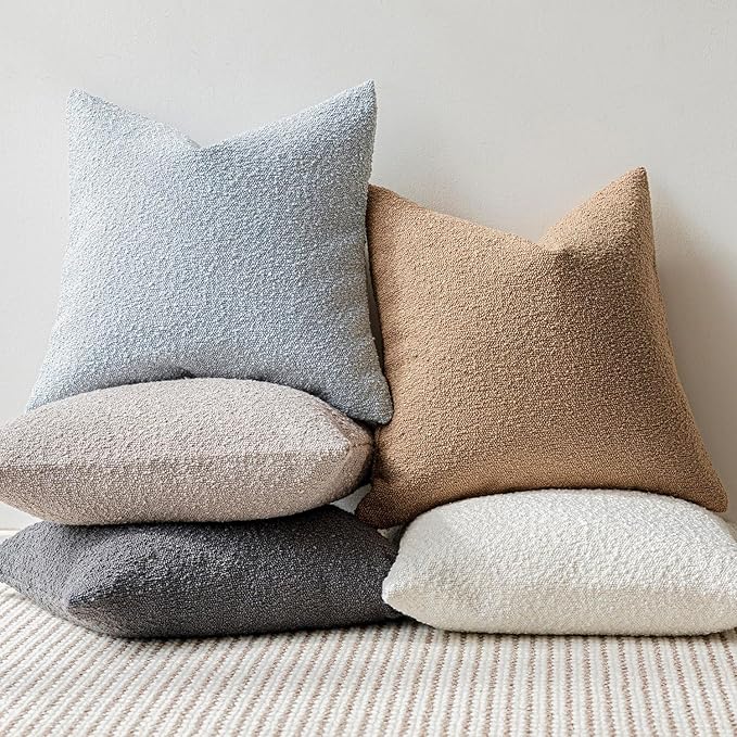 Foindtower Pack of 2, Decorative Textured Boucle Throw Pillow Covers Accent - Image 6