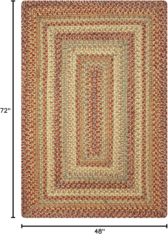 Homespice Harvest Jute Brown 4x6' Braided Area Rug - Image 2