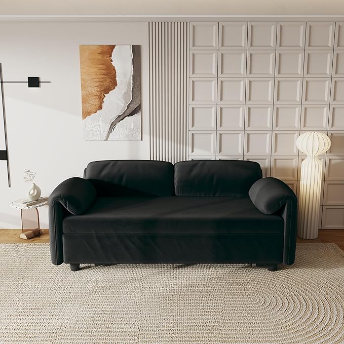 ERYE 3 in 1 Loveseat Sofa Convertible Sleeper Sofabed, Functional Recliner - Image 3