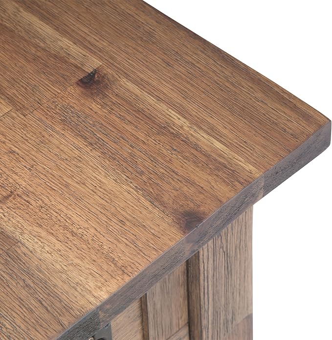 SIMPLIHOME Monroe SOLID ACACIA WOOD 14 inch Wide Rectangle Rustic Narrow Side - Image 7