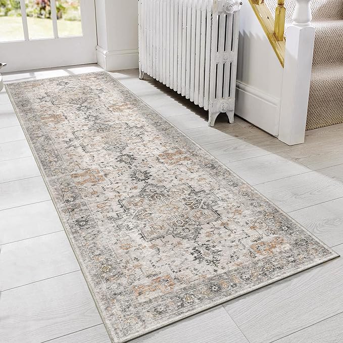 GENIMO Runner Rug 2x5 Non Slip Machine Washable Vintage Hallway Runner Rug by GENIMO