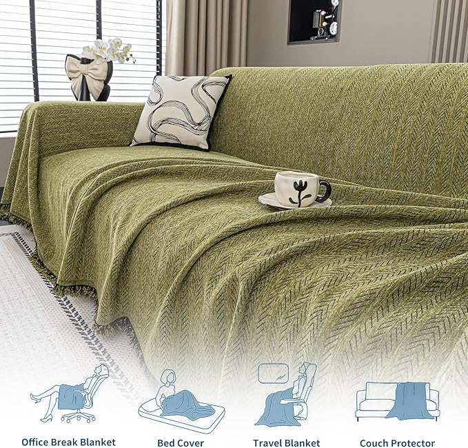 Nobildonna Sofa Chair Cover Waterproof Soft Thicken Chenille Cushion Couch Cover - Image 7