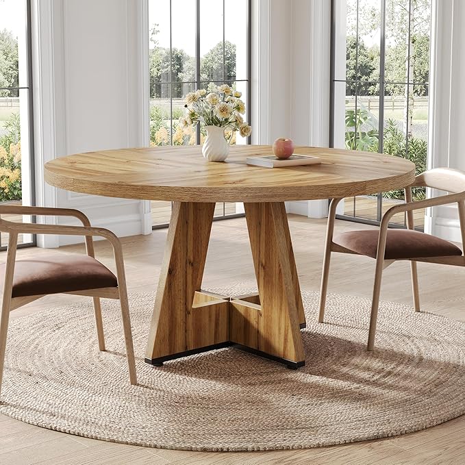 LITTLE TREE Round Dining Table for 4-6 People, 47 Inches - Image 2