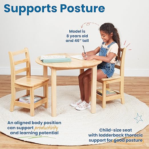 ECR4Kids Three Rung Ladderback Chair - Image 4