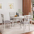5-Piece Solid Wood Dining Table Set by Peatuk