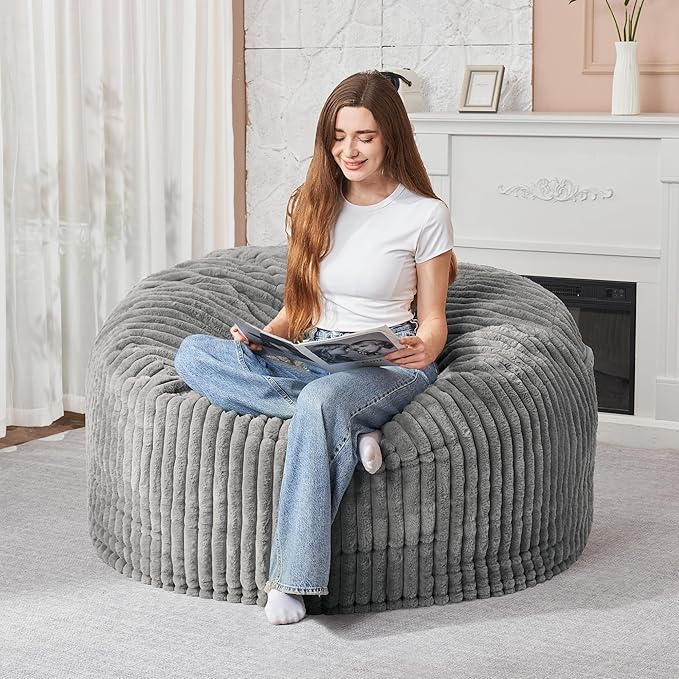 HABUTWAY 3FT Bean Bag Chair, Memory Foam Beanbag Chair by HABUTWAYMakeYourLifeComfortable