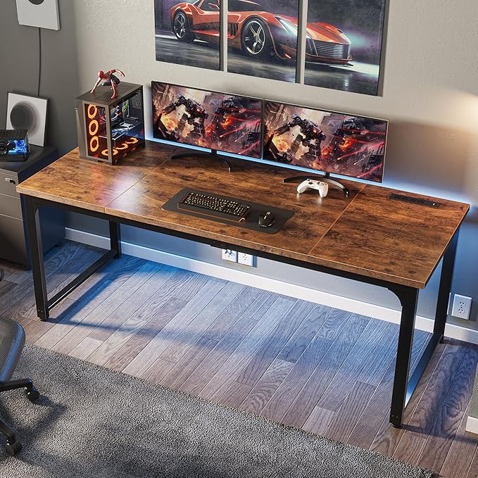 Huuger 63 x 24 inch Desk with Power Outlets & USB-C, Deeper & Thicker Desktop - Image 8