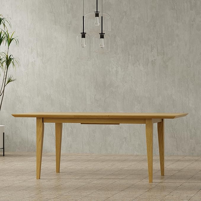 SIMPLIHOME Colby Extendable Dining Table, Solid Wood Oak Veneer in Oak - Image 19