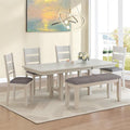 6-Piece Solid Wood Dining Table Set by Peatuk