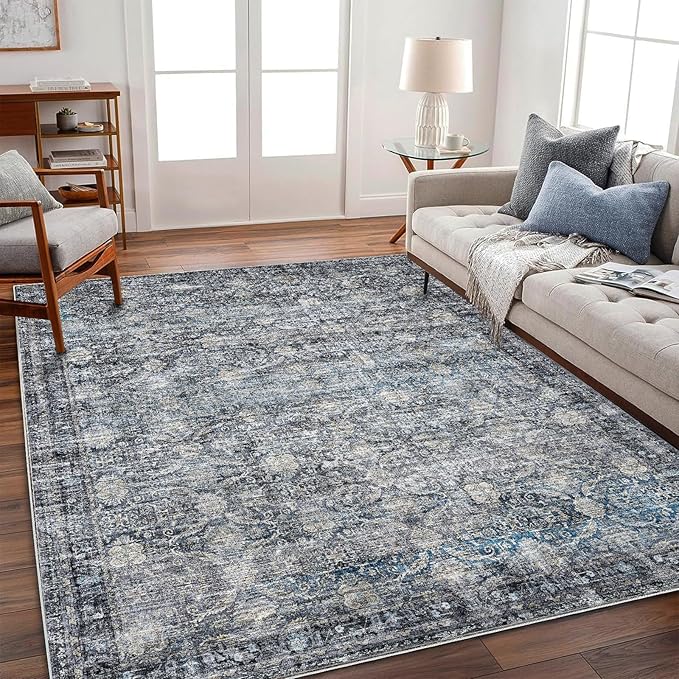 Area Rug 6'x9' Washable Vintage Traditional Floor Cover Thin Retro Kitchen by CHAMPLANT