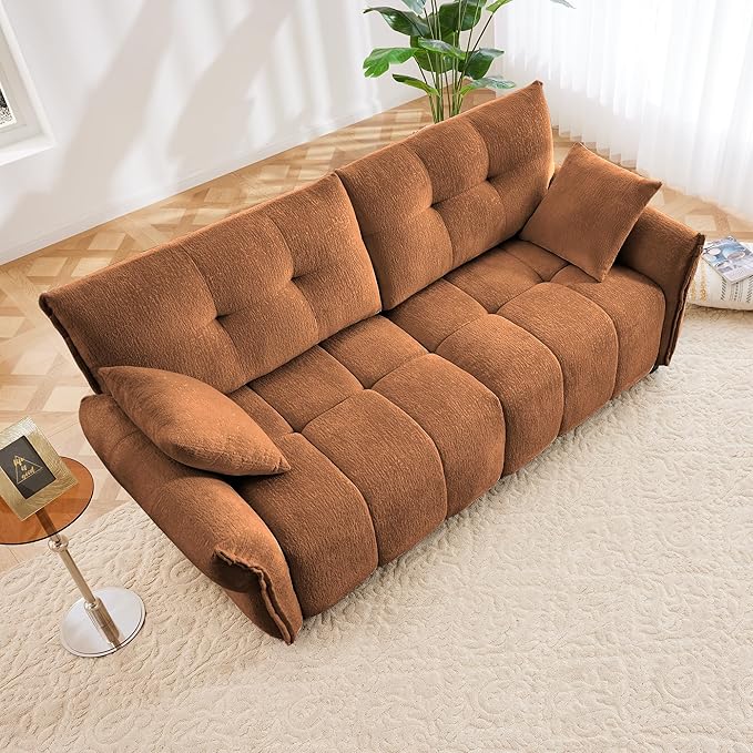 Modern Chenille Fabric 2-Seat Loveseat Sofa, Premium Upholstery Living Room - Image 3