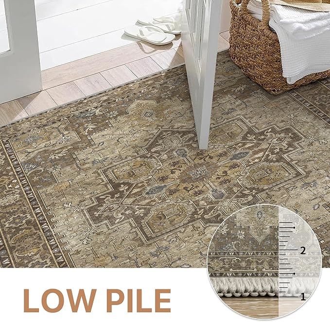 GENIMO 2x7 Runner Rugs for Hallway, Machine Washable Non Slip Vintage Rugs - Image 4