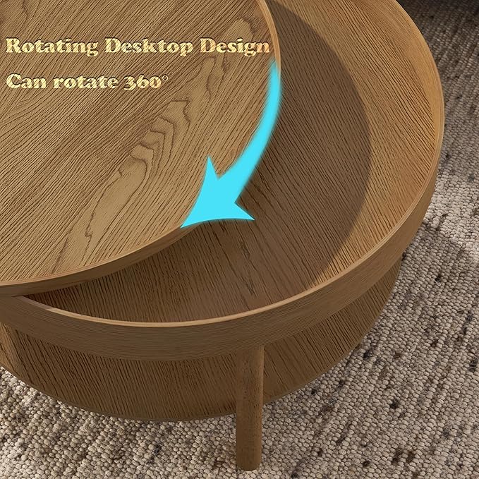 Round Coffee Table, Living Room Table - Image 7