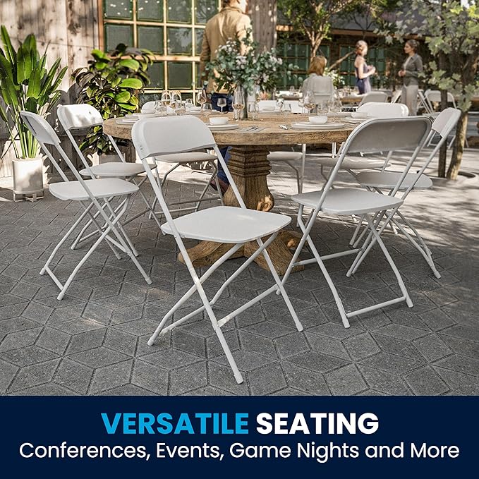 Flash Furniture Hercules Set of 10 Indoor/Outdoor Heavy-Duty Plastic Folding - Image 9
