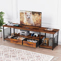 TV Stand with Drawers and Open Storage Shelves by eiskah